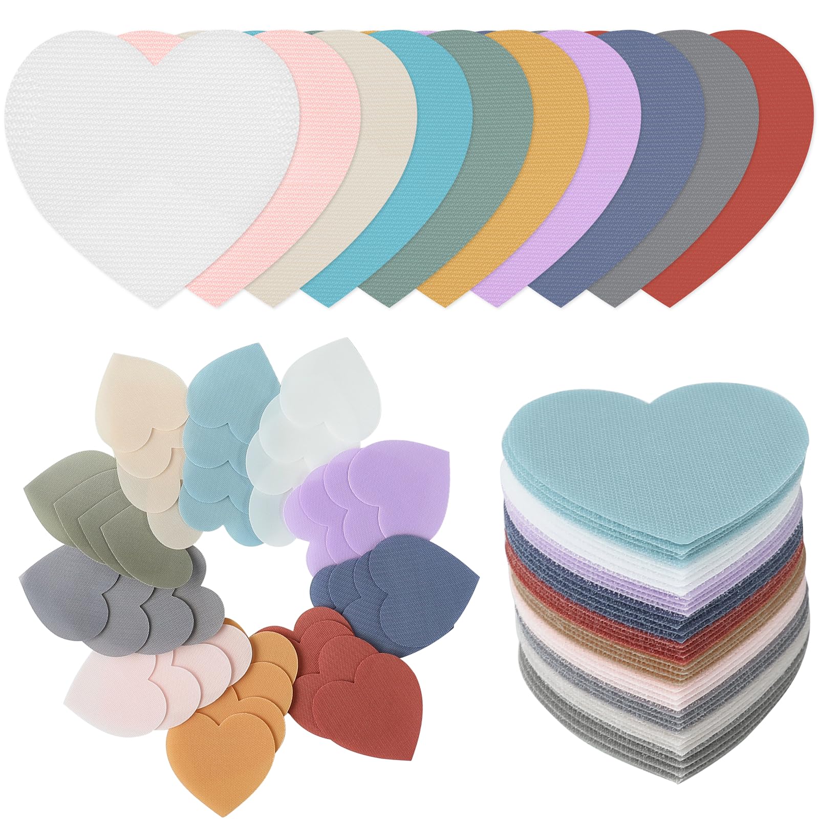 MAXECHO 40pcs Multicolor 4 Inches Heart-Shaped Spot Markers - Carpet Floor Dots for Classroom Decoration, Flexible Seating, Elementary School, Preschool, Kindergarten Supplies