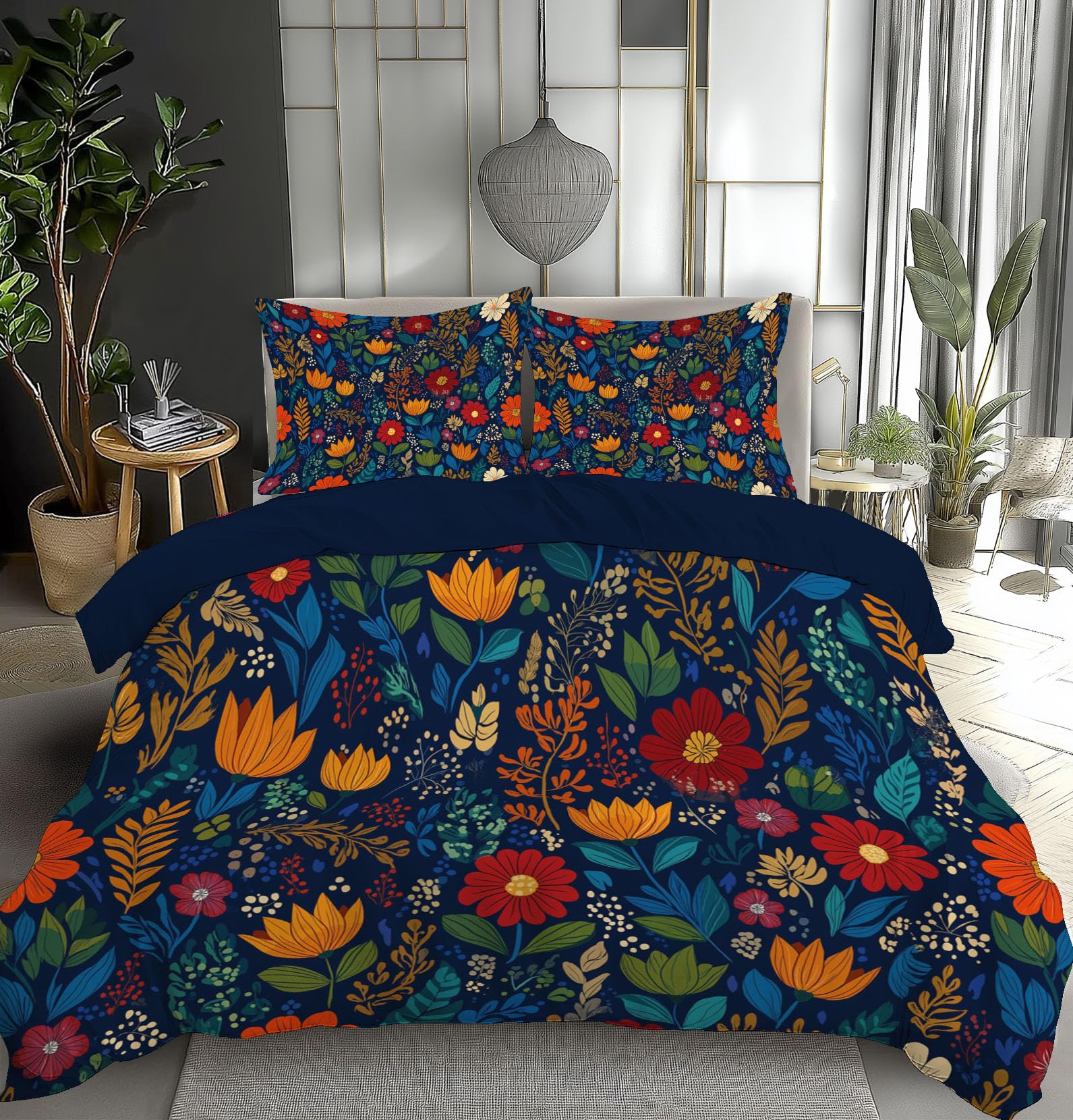 Housse de couette avec fermeture éclair 240x260 cm pour lit deux personnes