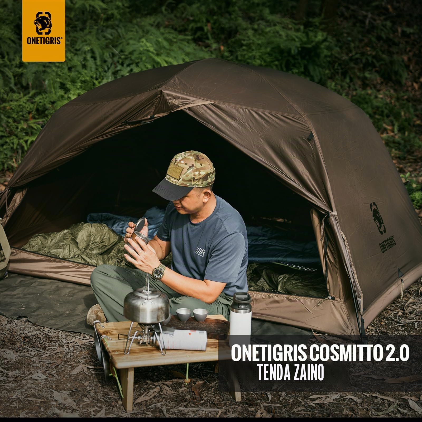 OneTigris COSMITTO 2.0 - Tenda da campeggio autoportante, leggera, impermeabile, 3 stagioni, per attività all'aperto, escursionismo, alpinismo