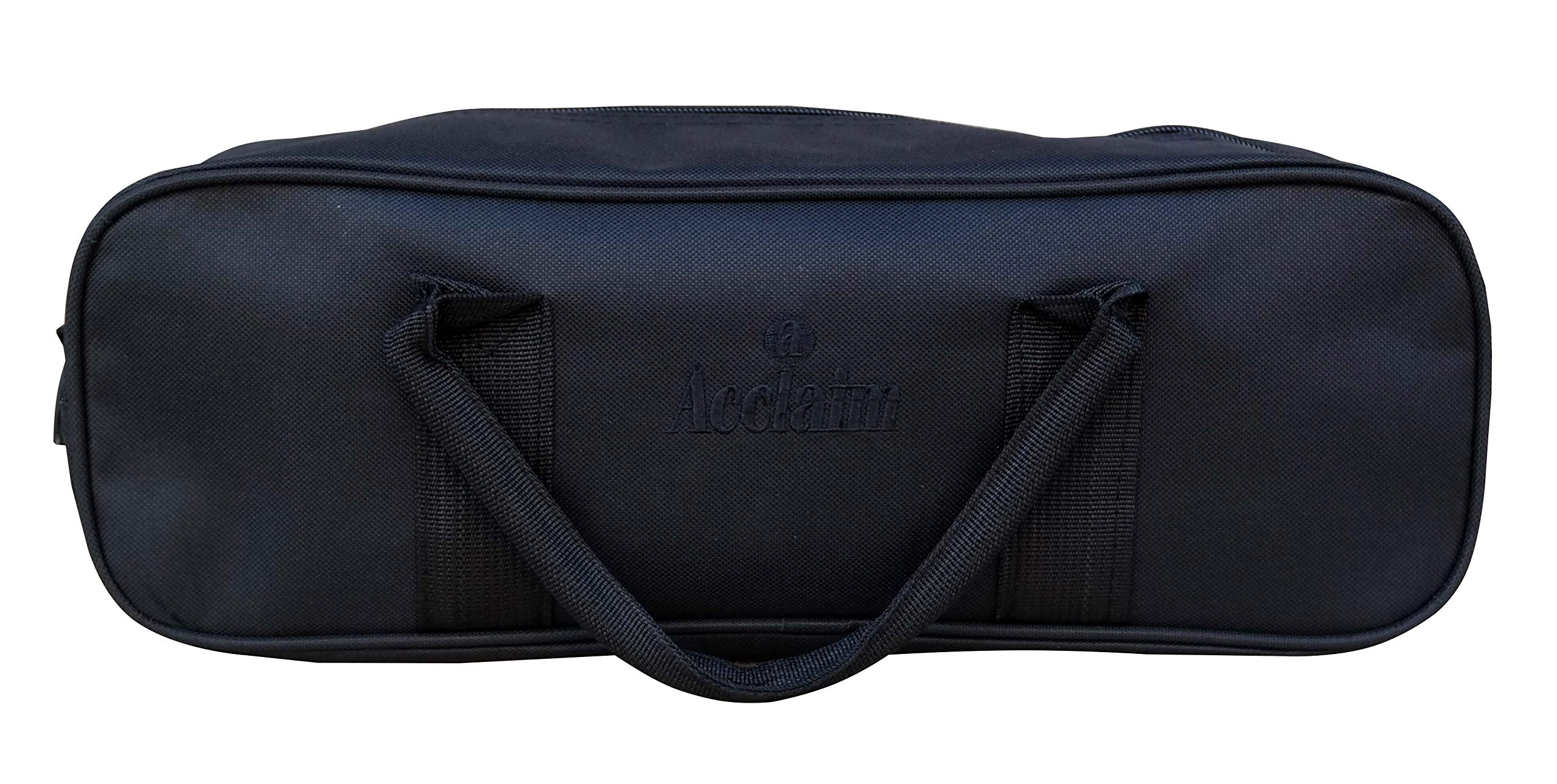 Acclaim Newark Two Bowls Rigid Padded Mini Ripstop Nylon Level Green Lawn Flat Short Mat Indoor & Outdoor Locker Bowling Bag (Black