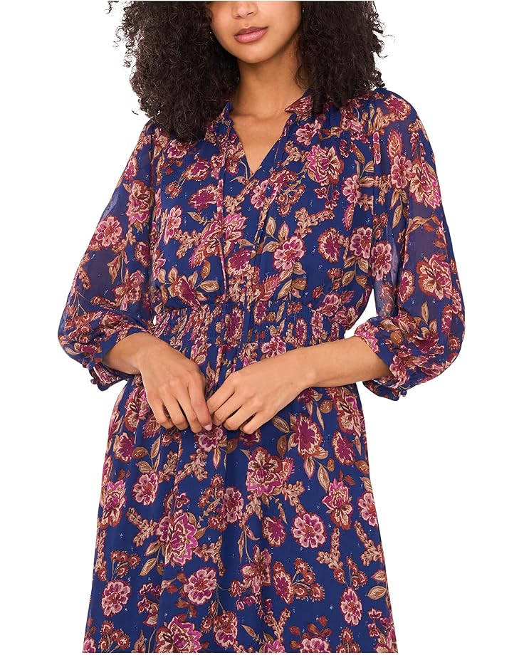 Vince Camuto 3/4 Puff Sleeve Tie Neck Maxi Dress - #3 of 3