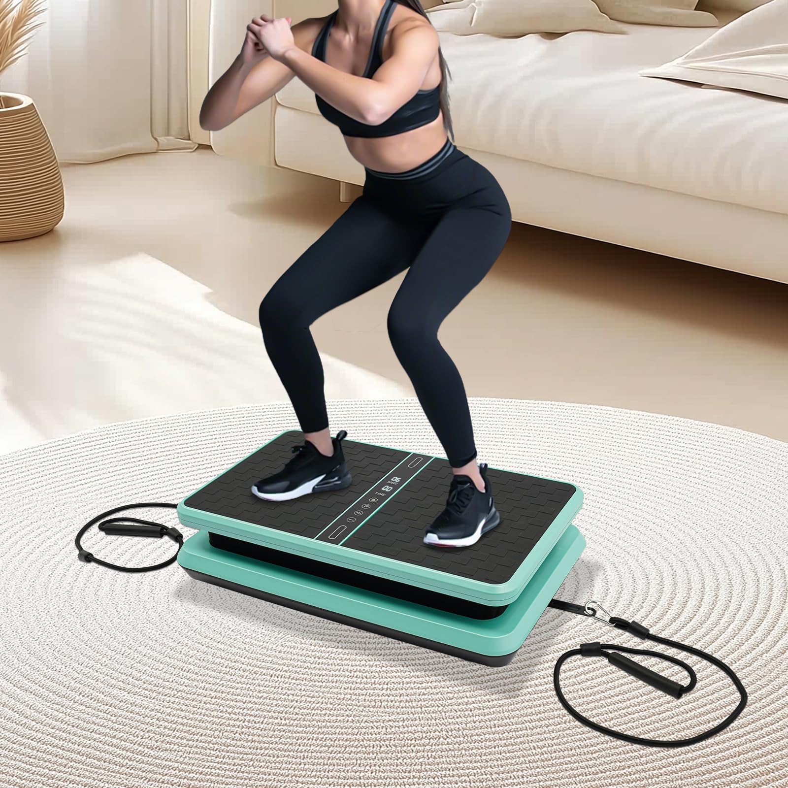 Płyta wibracyjna, 200 W, wydajna płyta wibracyjna do 150 kg, z cyfrowym wyświetlaczem i pilotem zdalnego sterowania, do treningu całego ciała, odchudzania, budowy mięśni, domowego fitnessu