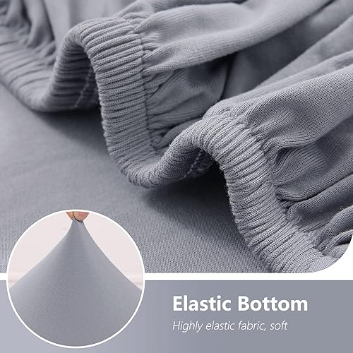 Miniatura 4 de hyha Fundas de sofá de 3 piezas para sofá de 2 cojines, fundas de sofá biplaza, fundas de sofá, fundas elásticas lavables para sofá biplaza con