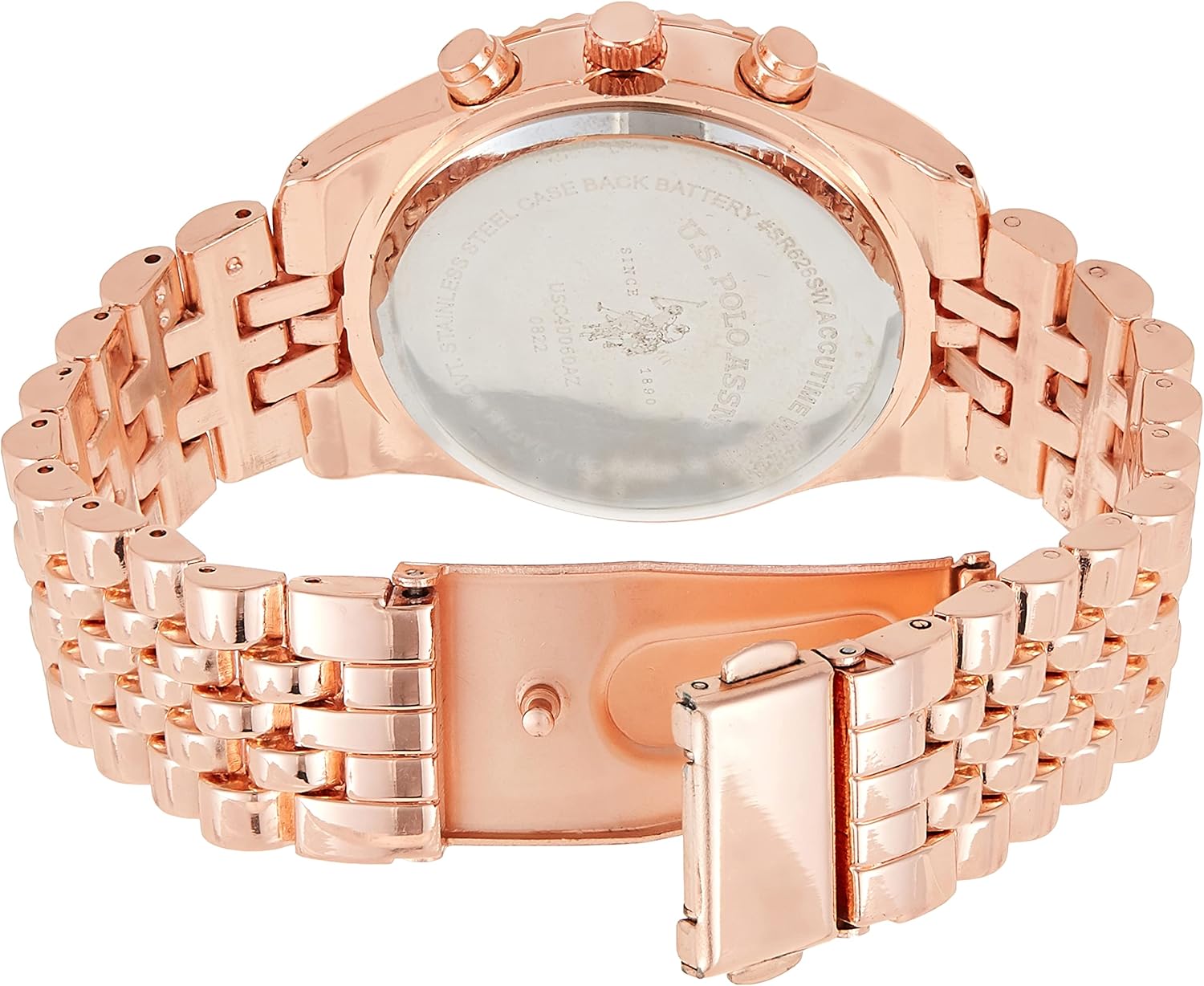U.S. Polo Assn. Women's USC40060 Analog Display Analog Quartz Rose Gold-Tone Watch - Image 2