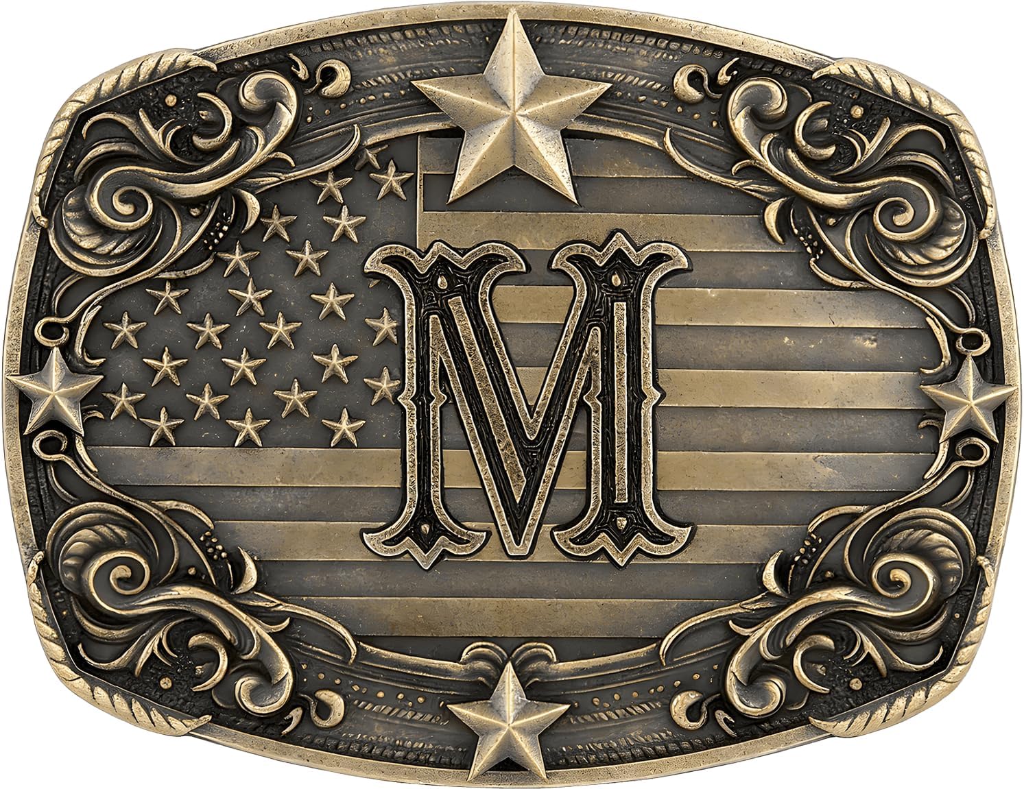 Cowboy Belt Buckle for Men Vintage Western Rodeo Texas Initial Letter ABCDJMR to Z Belt Buckles - Image 9