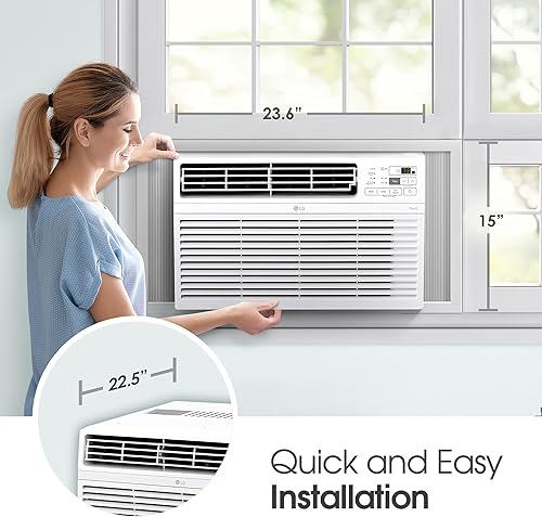 Miniatura 5 de LG Aire acondicionado inteligente de ventana de 12,000 BTU, 115 V, unidad de ventana de CA para habitaciones de hasta 550 pies cuadrados, perfecto