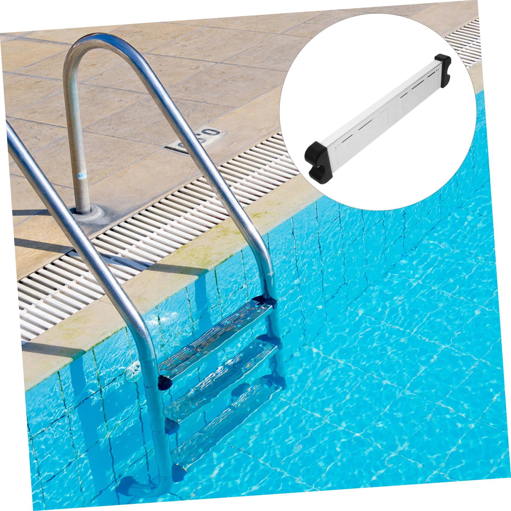 Marche Antidérapante Inoxydable de Remplacement Piscine de en Acier Sol Argenté Texture et Prise Sécurisée Hors pour Échelle