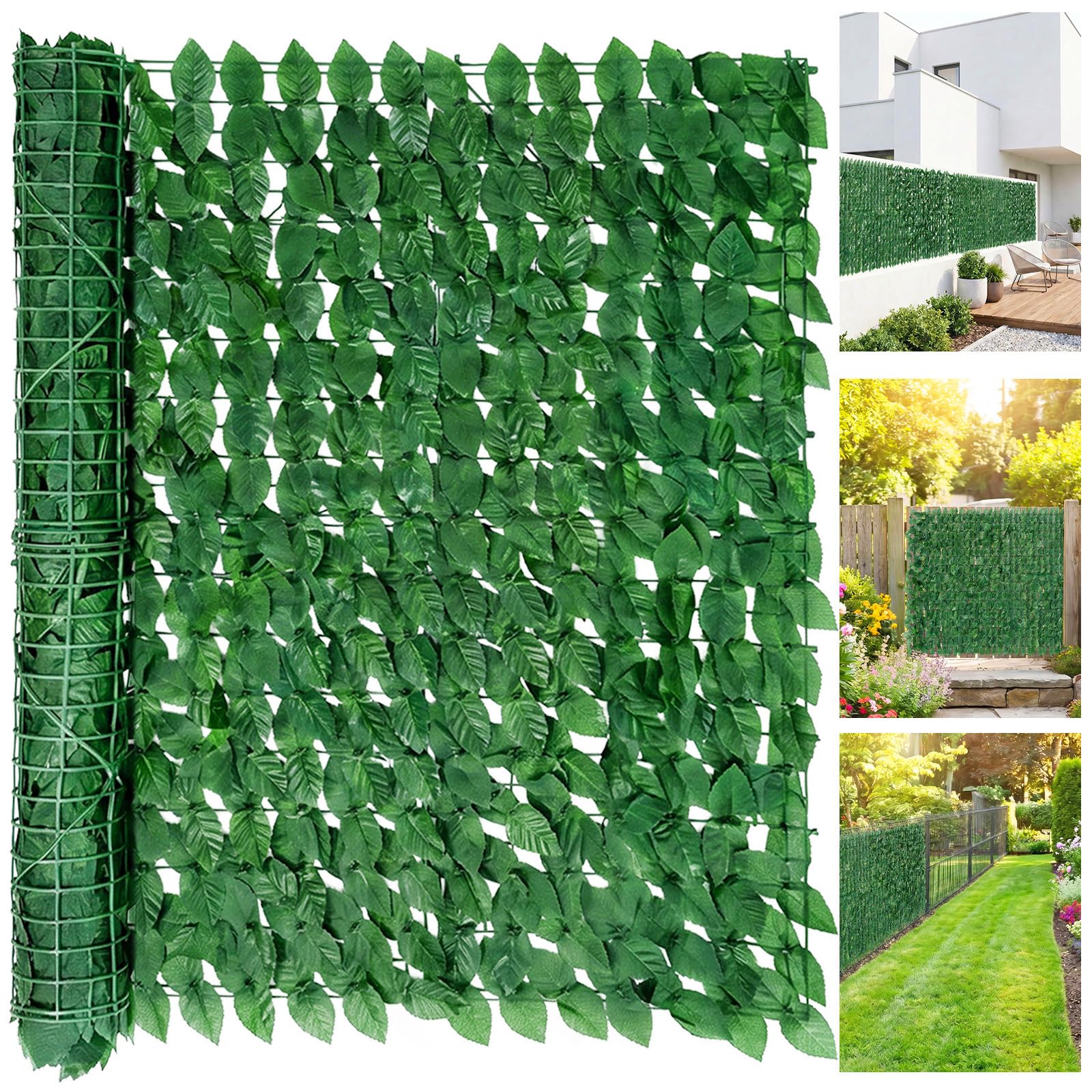 Photo 1 of ATFLIS Artificial Ivy Fence Privacy Screen 80x200in Green