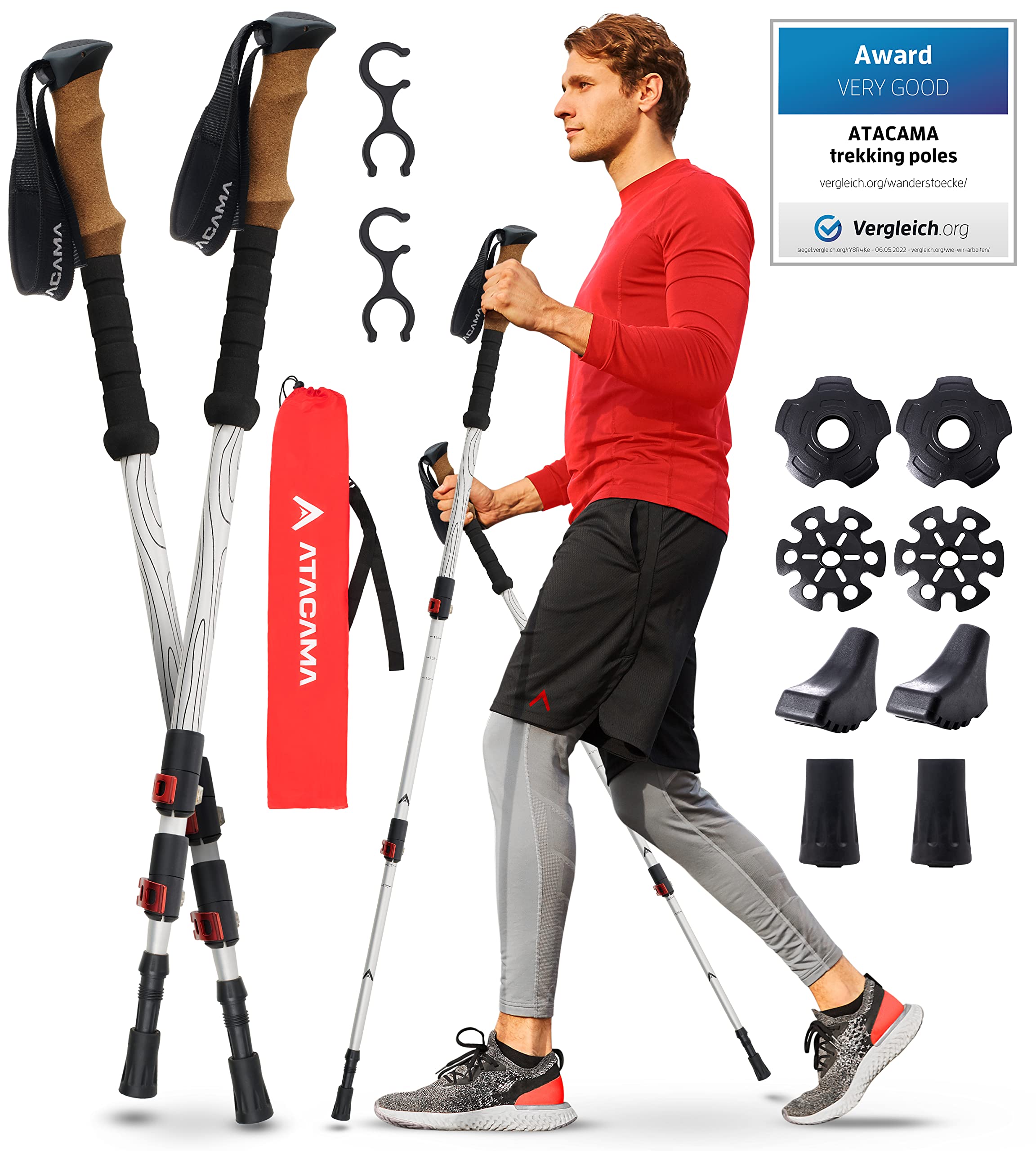 Verstelbare Nordic Walking Stokken met Snelvergrendeling