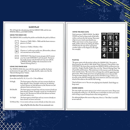 Miniatura 9 de Juego realista de tablero "What About Baseball" que te da la sensación de béisbol real, adecuado para niños a partir de 8 años, de Grandma Smiley's