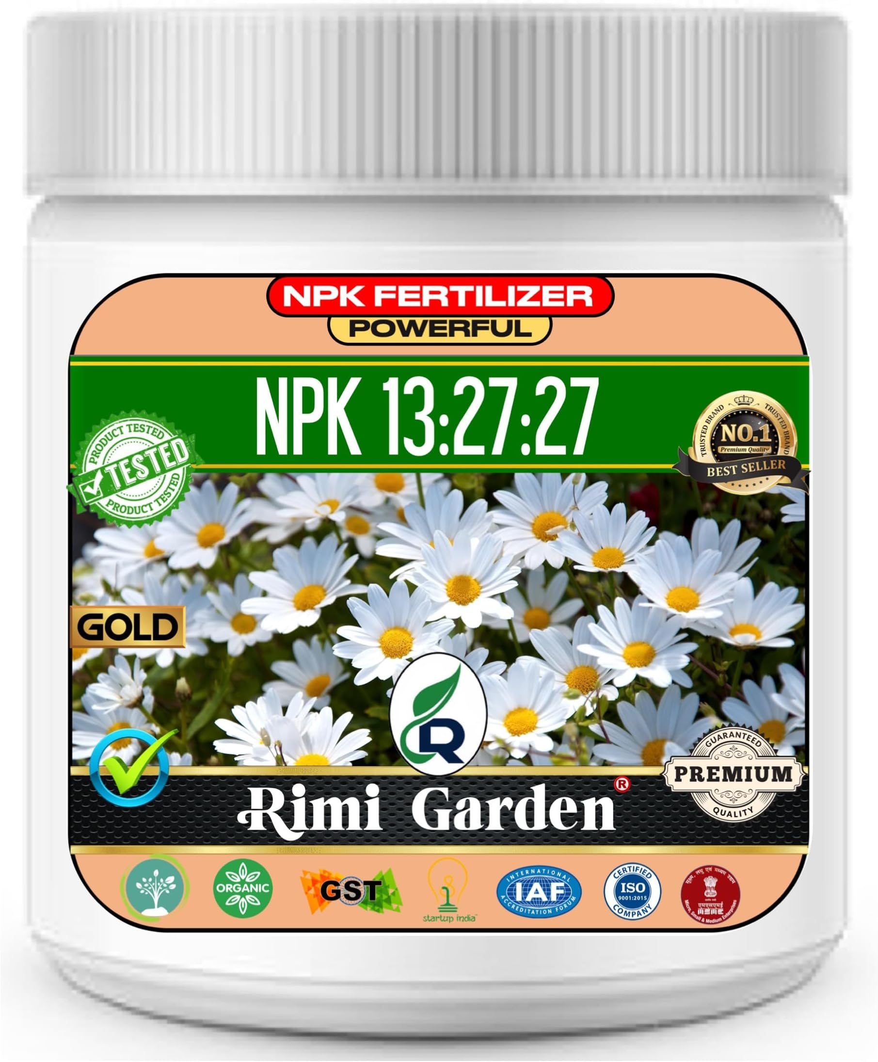 Rimi Garden NPK 13:27:27, Premium Essential Fertilizer For Plant Growth (200 Gm), Granules Form