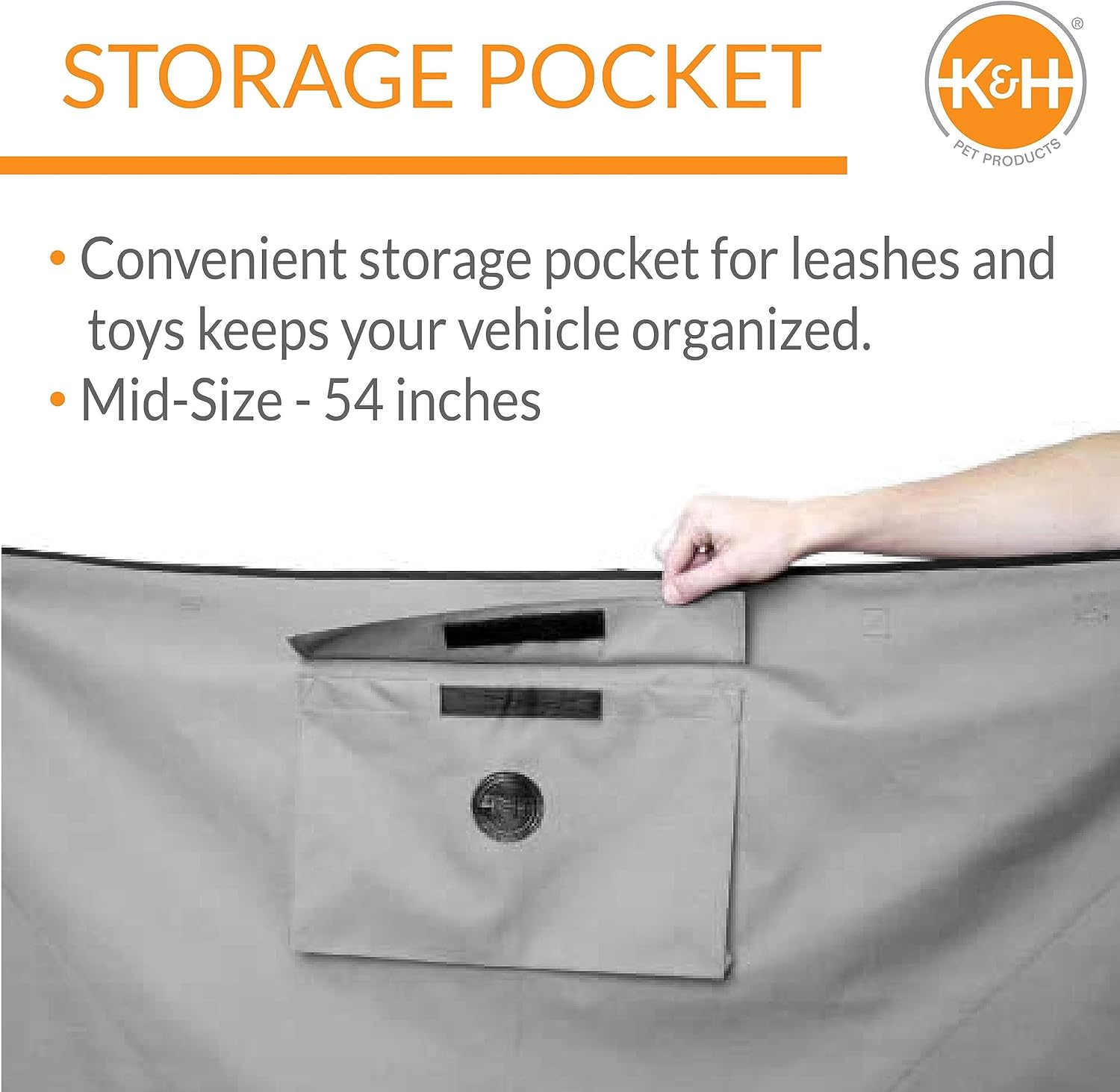 K&H Pet Products Deluxe Car Seat Saver Gray Standard/Mid-Size - 54 Inches