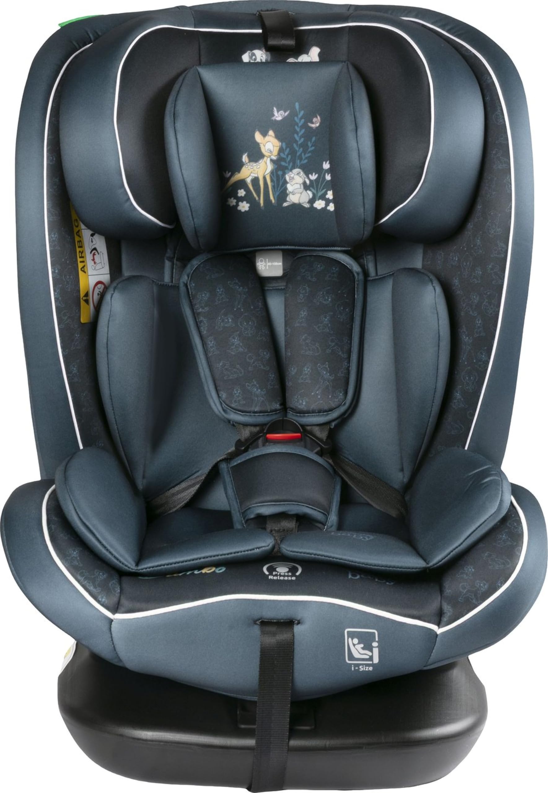 Siège auto I-Size 40-150 cm, siège auto pour enfant pivotant à 360°, avec crochets Isofix, groupe 0-1-2-3, environ 0-12 ans (0-36 kg), réglable en hauteur, inclinable (Chiots)