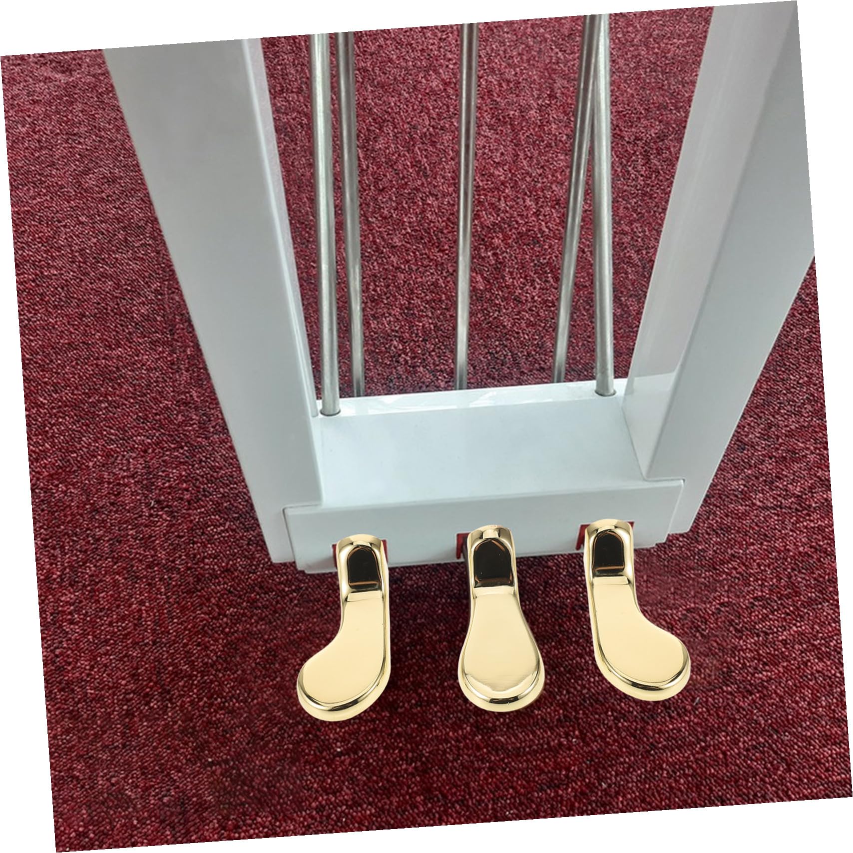 Ciieeo 3 Stück pack Pedale für Aufrechtes Klavier aus Metall mit Dualloch Design und Sustain Funktion Allgemein Kompatibel Elegantes Goldfarbenes Fußpedal für Professionelle Musiker