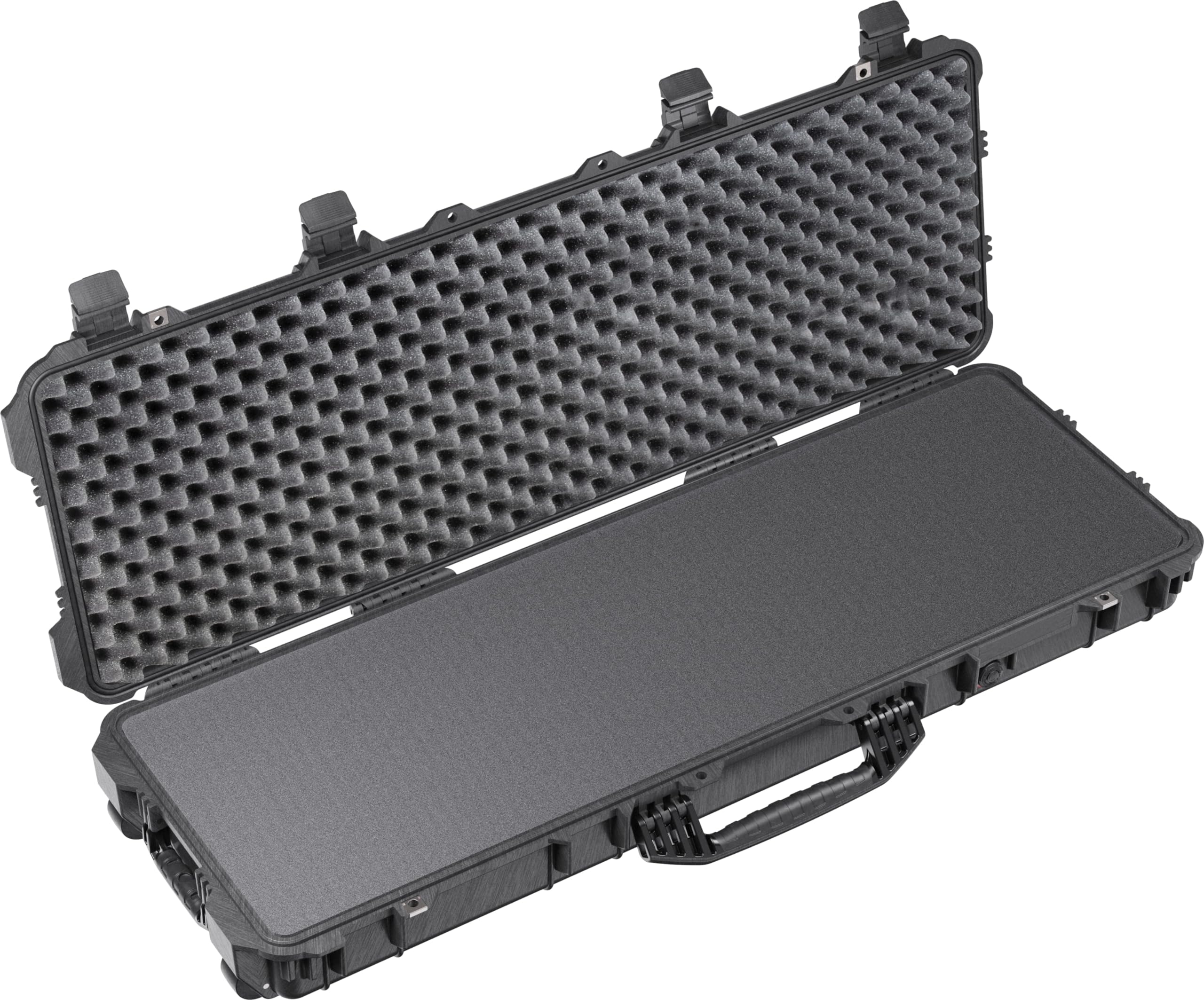 PELI 1720 Langer Wasserdichter Gewehrkoffer für Taktische Gewehre, IP67 Wasser- und Staubdicht, 49L Volumen, Mit Schaumstoffeinlage (Anpassbar), Schwarz