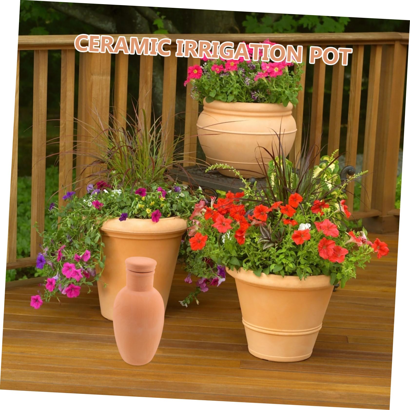 BESPORTBLE Piquets D'arrosage Automatique en Terre Cuite 4 Pièces : Système D'arrosage Automatique pour Plantes D'intérieur Et D'extérieur – Piquets D'arrosage pour