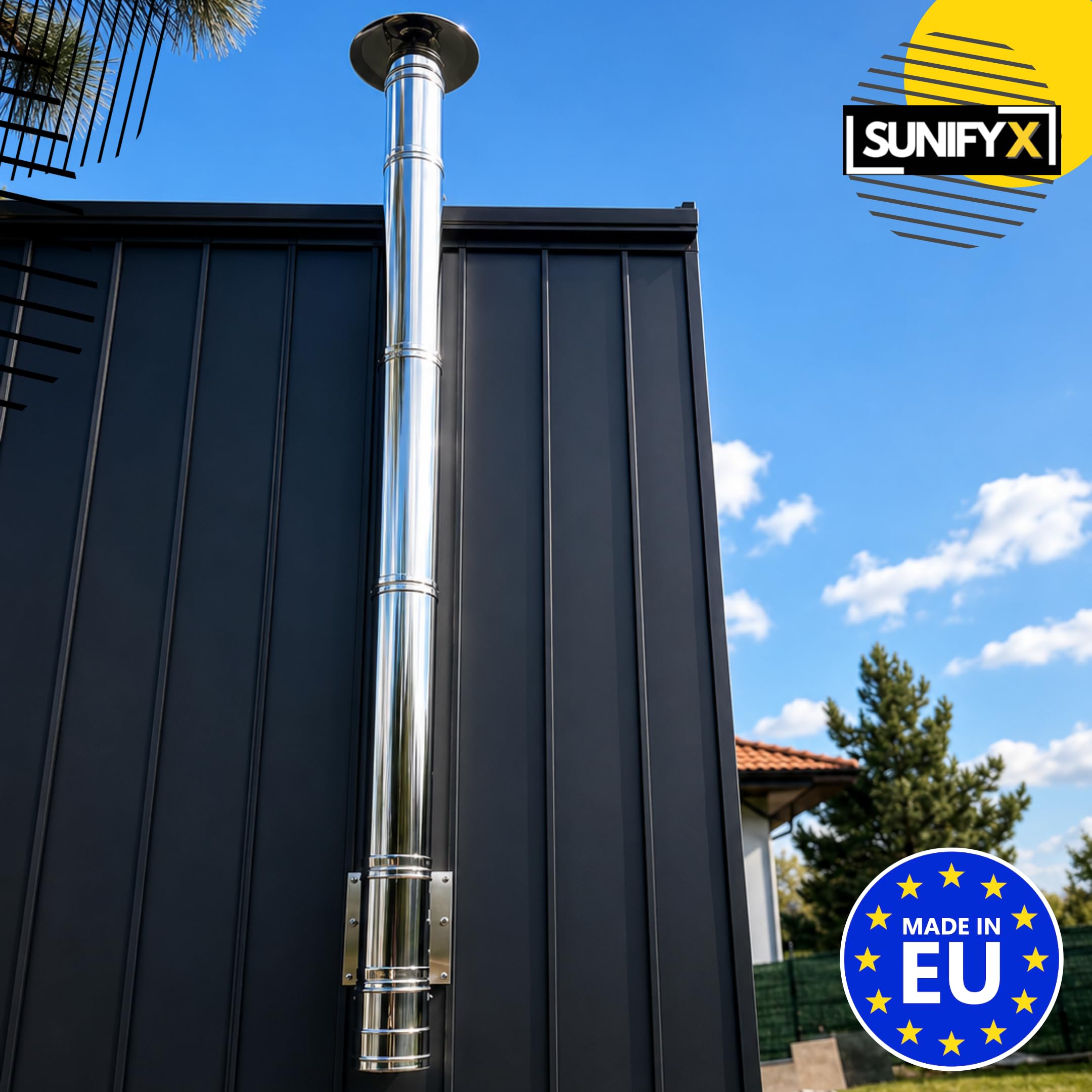 200mm SUNIFY Edelstahl Schornsteinhaube Kaminabdeckung Regenhaube INOX 304 Schornstein Schornsteinabdeckung Abdeckhaube Rauchrohr Kaminaufsatz Schornsteinaufsatz Kaminhaube Kaminh Regenschutz