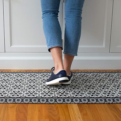 Miniatura 6 de FloorPops FPA3731 Lannister Anti-Fatigue Comfort - Alfombrilla larga, color negro