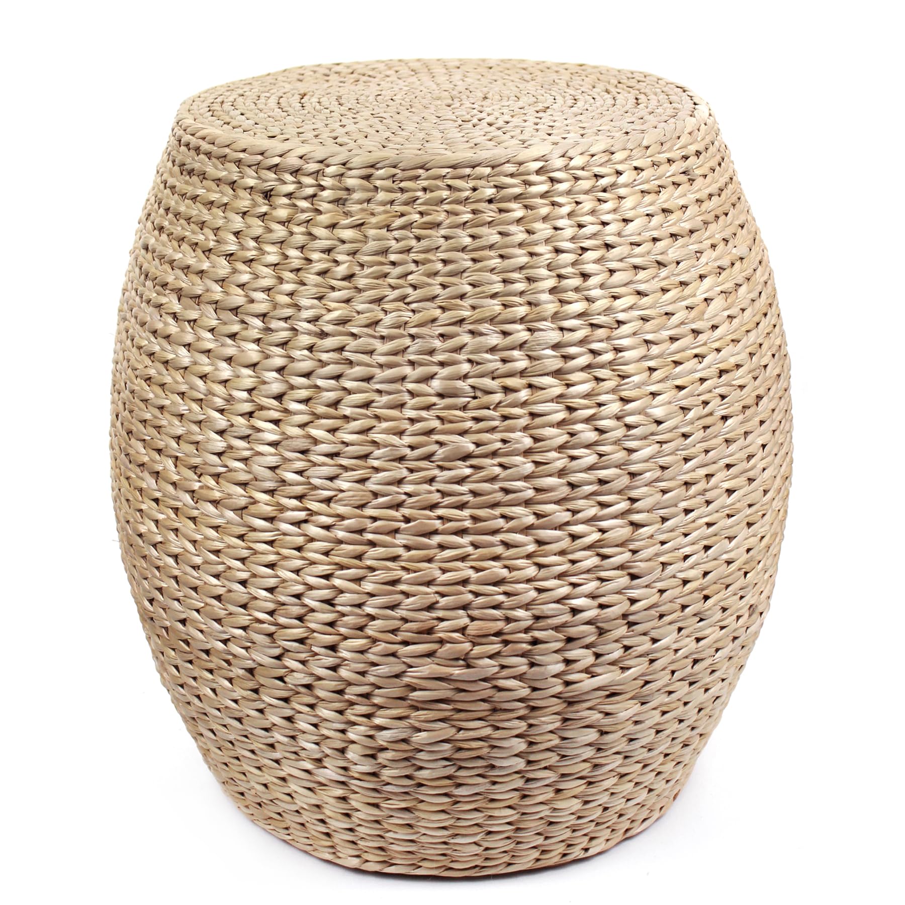 Round Poufs Ottoman,Hand Woven Natural Braided Cattail Ottomans Pouf for Patio,Home,Office,Living Room,Bedroom Indoor Outdoor Porch,Seagrass Footstool