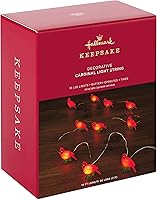 Vista 3 de Hallmark - Keepsake 2021 - Guirnalda de luces navideñas decorativas con forma de cardenales, 10 pies