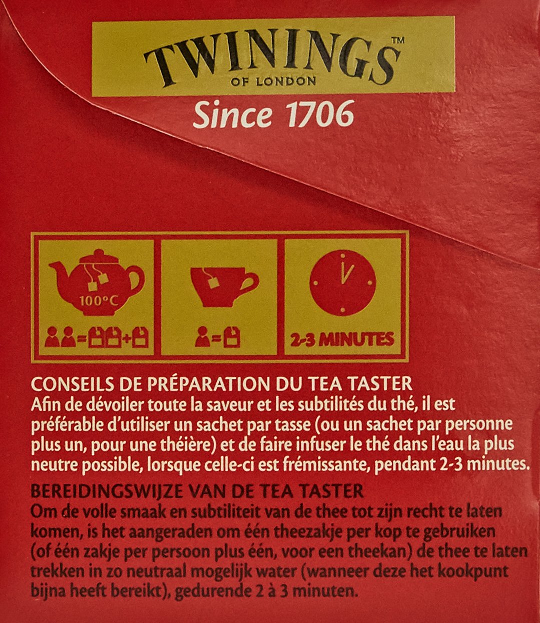 Twinings Thé Original English Breakfast 40 g - Lot de 6