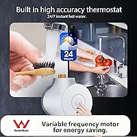 Vista 7 de Smart Instant Hot Water Recirculating Pump System NSF/ANSI 61 & 372 for Tanked, Tankless Water Heater 3 speed Bulit-in Thermostat Recirculating Pump