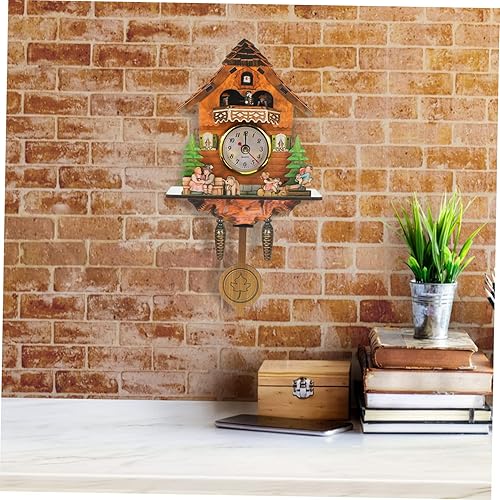 Miniatura 4 de IMIKEYA Reloj de pared decoración interior reloj decorativo hotel decoración interior reloj retro reloj oscilante antiguo reloj de péndulo colgante