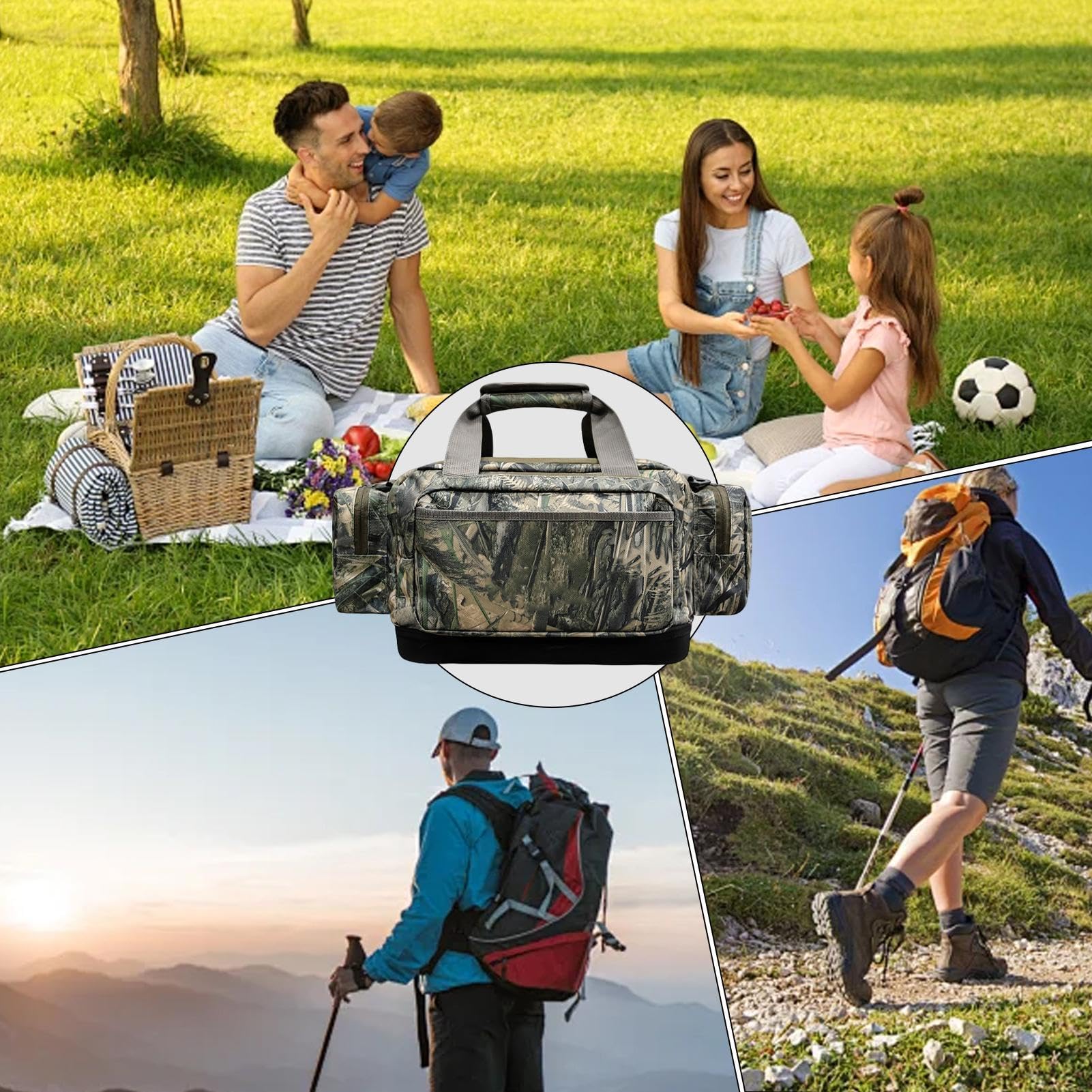 Borsone Da Caccia Borsone Regolabile Per Il Trasporto 'Appostamento | Borsa da Cacciatore Per Viaggio Campeggio Escursionismo Weekend Gite Fuori Porta Backpacking Trekking Avventure Natura