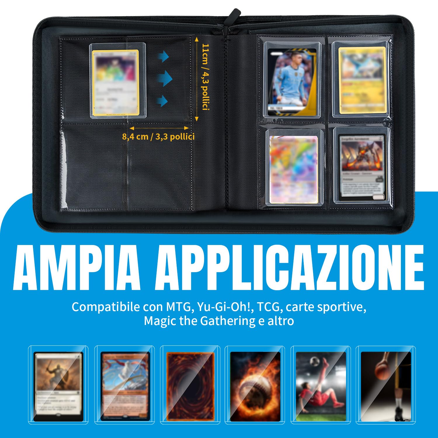Toploader - Album di carte da collezione per 160 top loader – 4