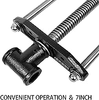 Vista 5 de HFS(R) Tornillo de banco para carpintería, tornillo de banco de rosca frontal resistente para banco de trabajo, cromado, pata de tornillo