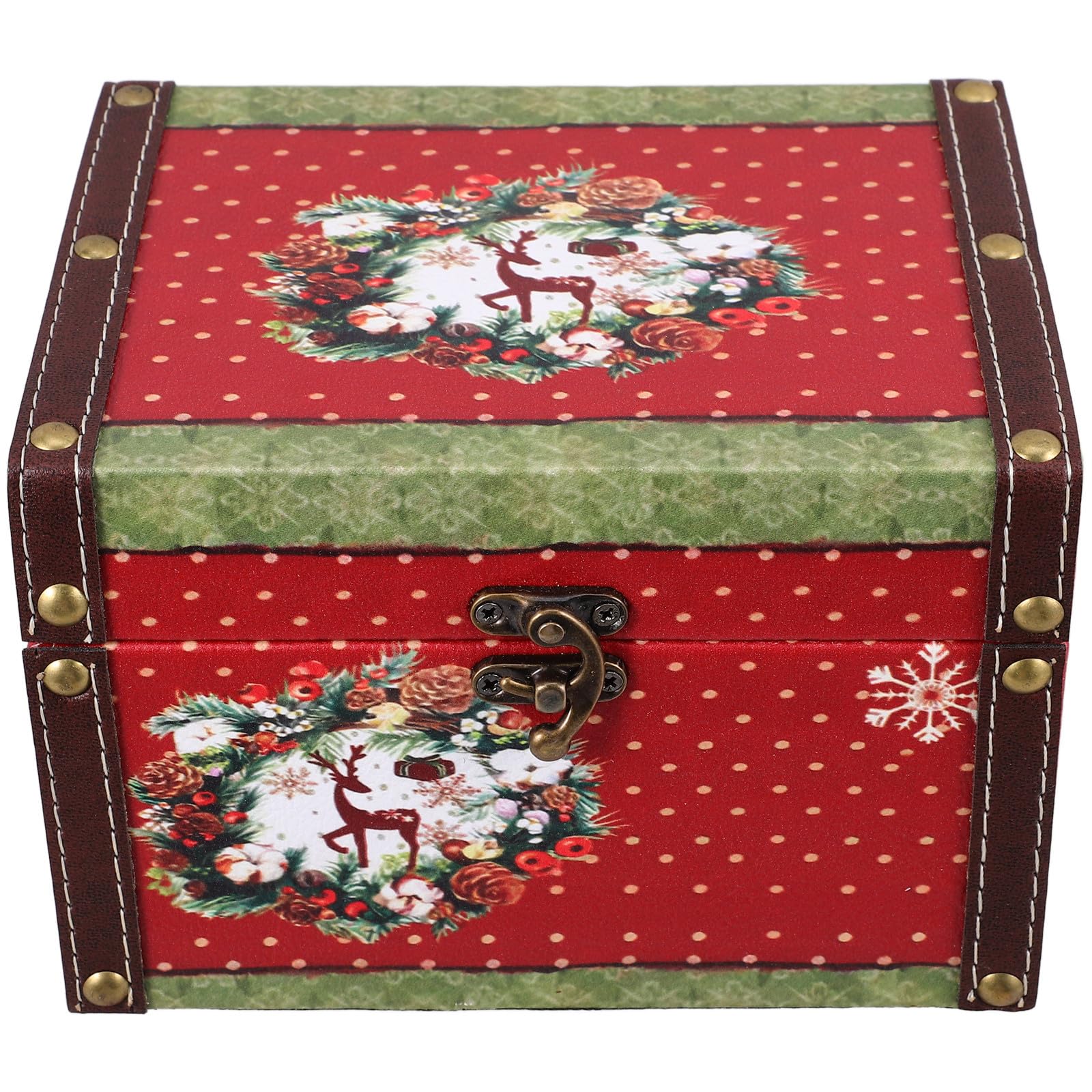 TOYANDONA 3 Stück Weihnachtliche Holzbox im Vintage Look für Schmuck und