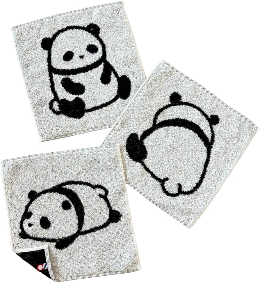 パンダミニセット　即購入OK Amazon｜今治タオル ぱんだ mini mini ハンカチタオル 3枚セット 20cm