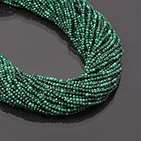 Vista 1 de Cuentas redondas sueltas al por mayor, hilo de cuentas de malaquita de 0.079 in, cuentas sueltas curativas de 12.5 pulgadas (AMB-5381)