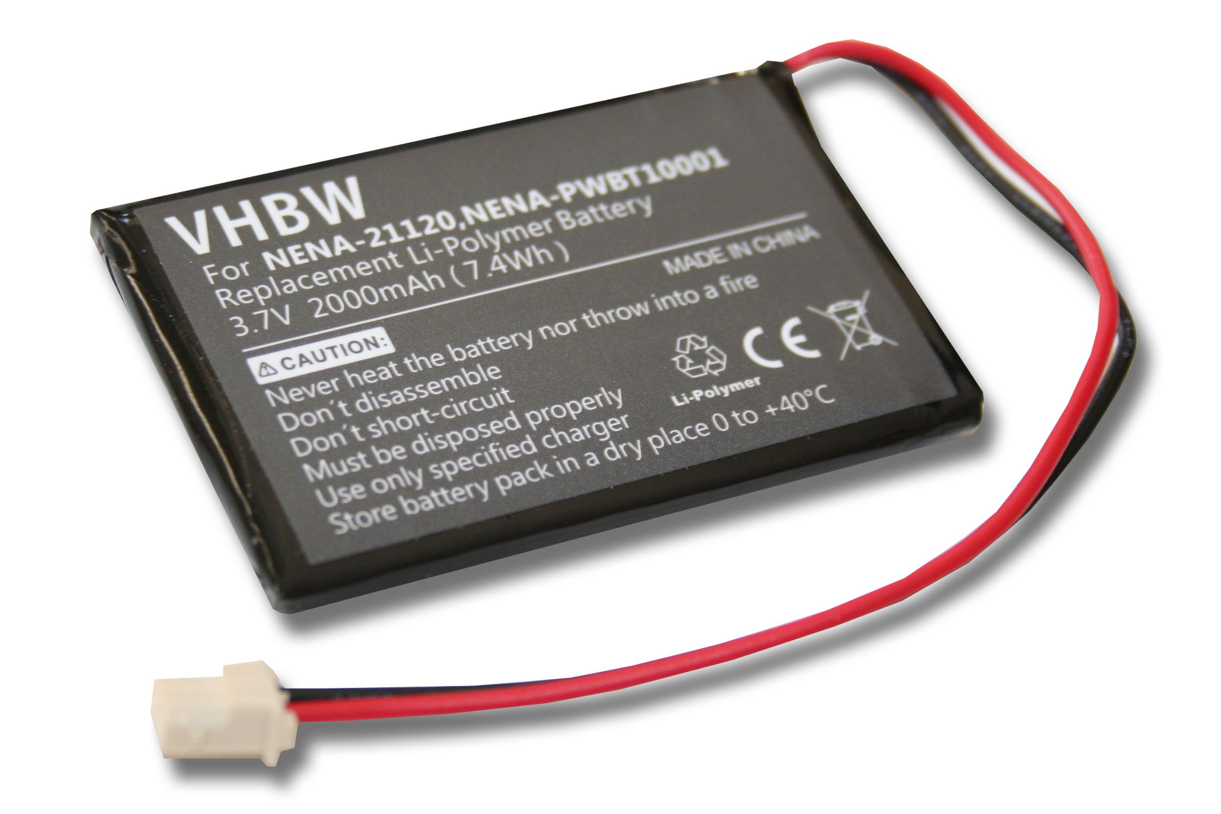 vhbwBattery Replacement for Nexto NENA-21120, NENA-PWBT10001 for e-Book Reader e-Reader (2000mAh, 3.7V, Li-Polymer)