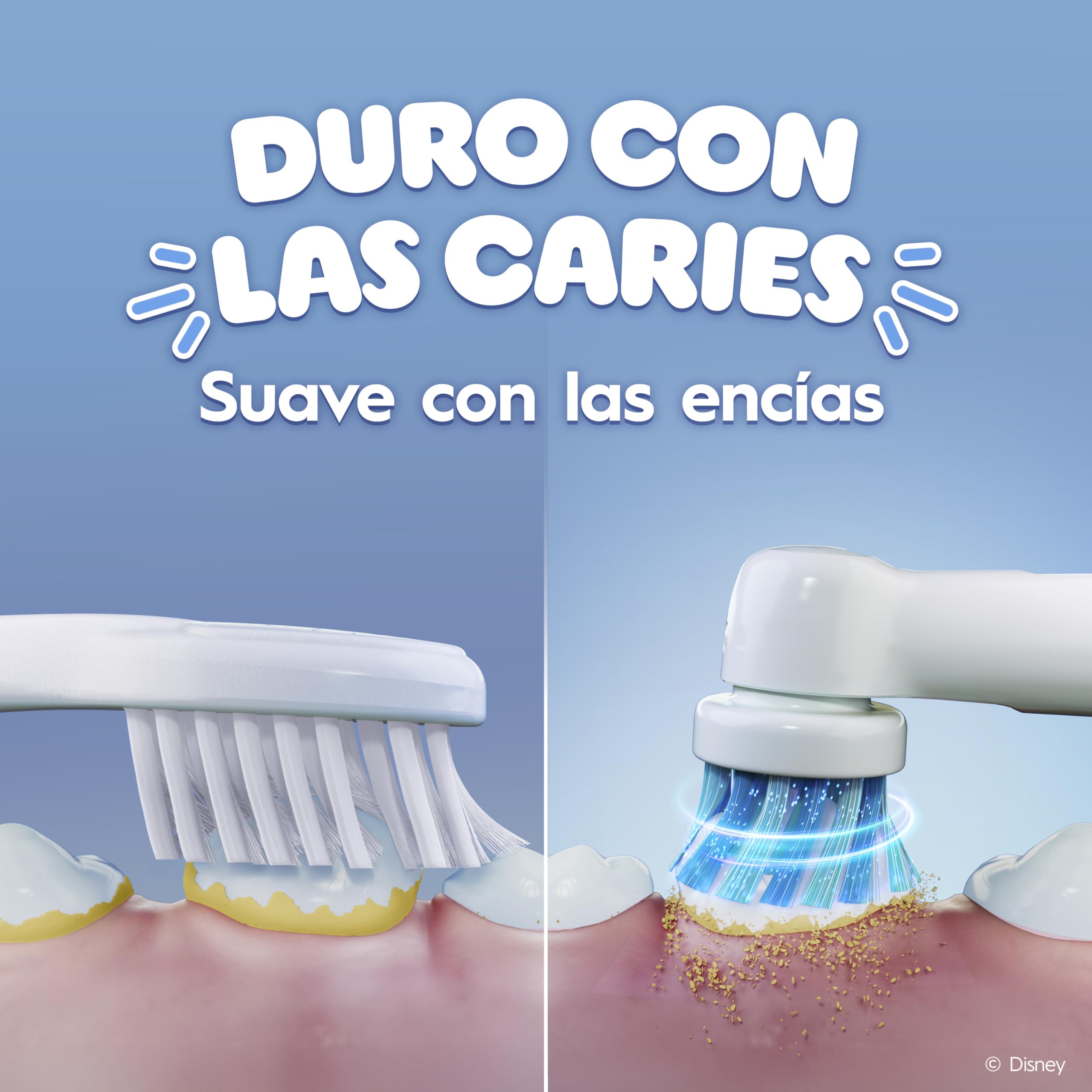 Oral-B Pro Kids Cepillo de Dientes Eléctrico El Rey León para Niños +3 Años - Cepillo Dental Infantil con 1 Cabezal, 2 Modos de Cepillado, Filamentos Extrasuaves para Encías Sensibles