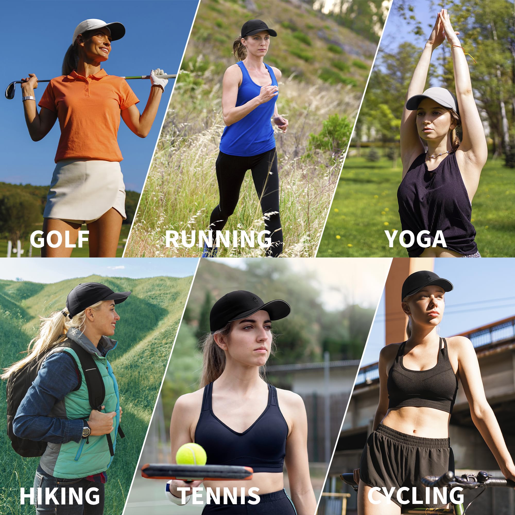 Basecap Damen Cap Damen Pferdeschwanz UPF50+ Leicht Atmungsaktiv Kappe Damen für Running Hiking Sports