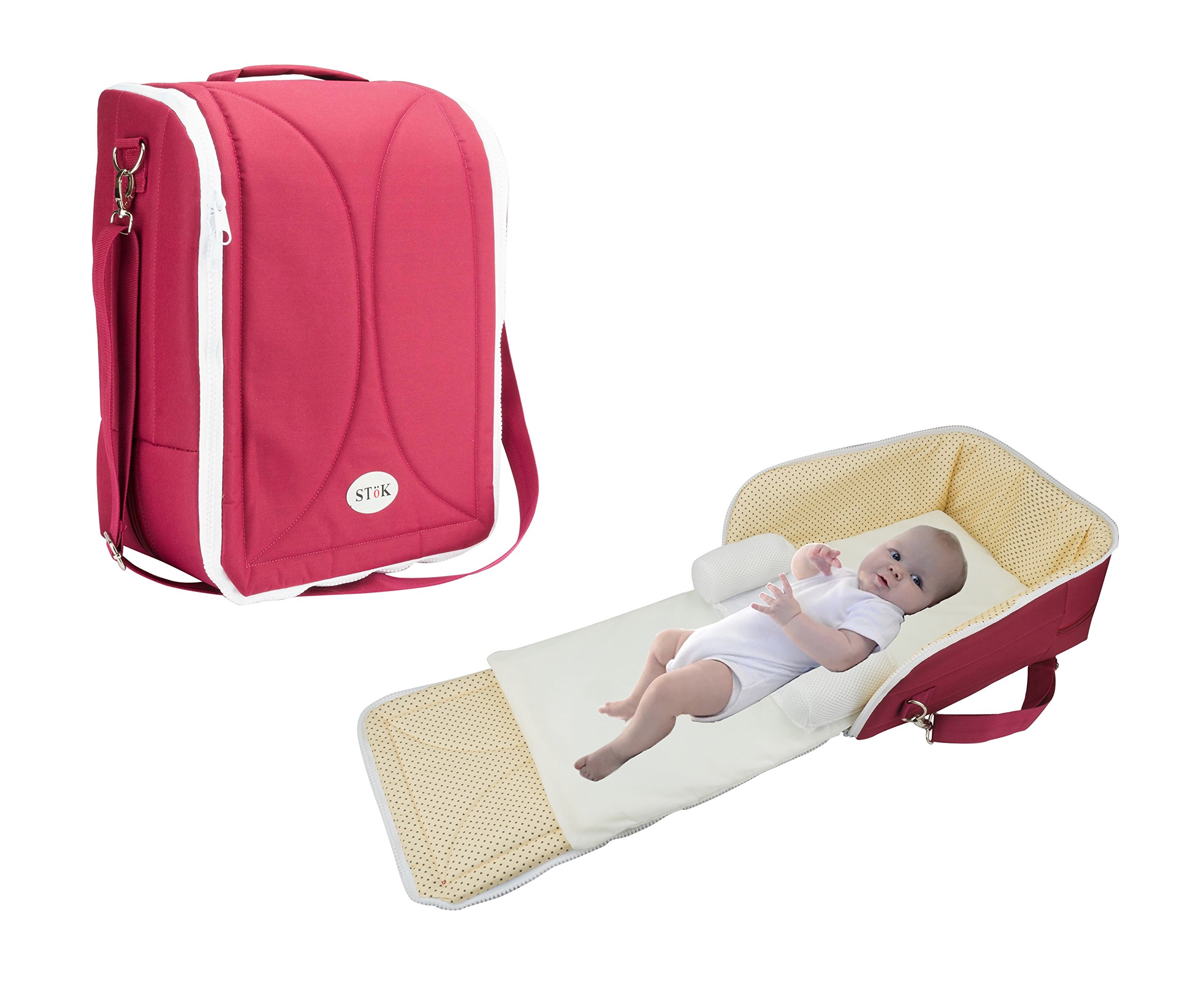 SToK® ST-TBR01 Premium Multi Functional Travel Bag/Baby Bag/Baby Travel Bag/Sleeping Bag/Diaper Bag/Luggage Bag/Briefcase (Red)-image-23