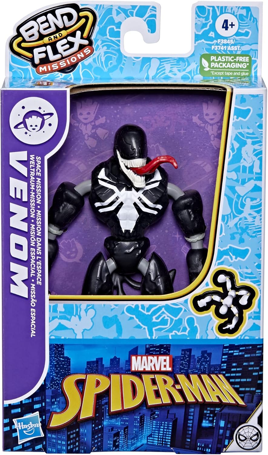 Spider-Man Hasbro Marvel Bend and Flex Missions Venom Space Mission Figure - Image 4