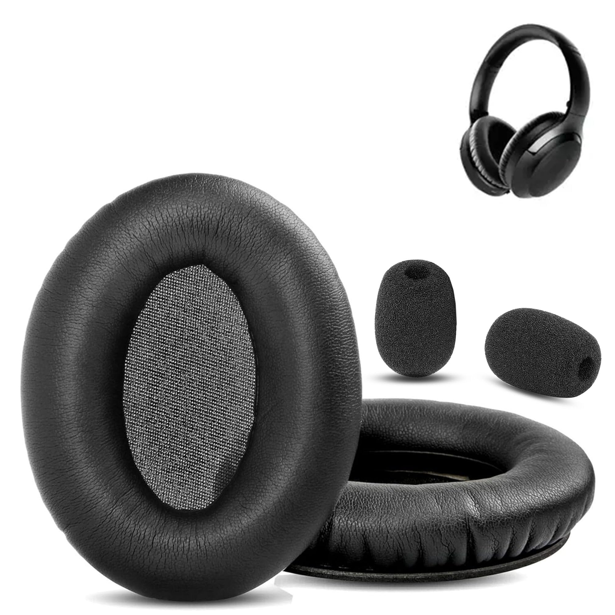 HAIZEEN Almohadillas de oído para Avantree Aria Pro BTHS-AS90P (Cuero de proteína/Espuma viscoelástica)auriculares Bluet
