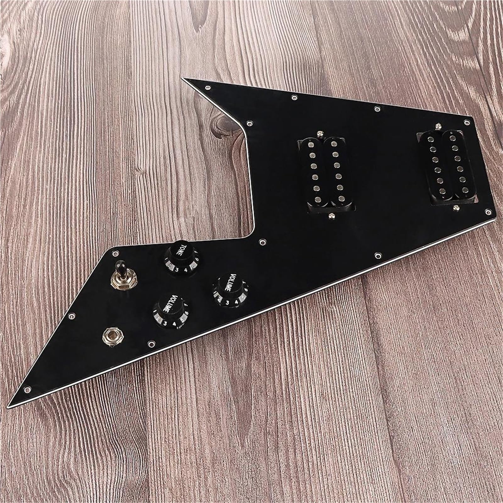 Battipenna per chitarra precablato caricato nero a 3 strati per parti e accessori per chitarra stile V volante Set Battipenna Pickup