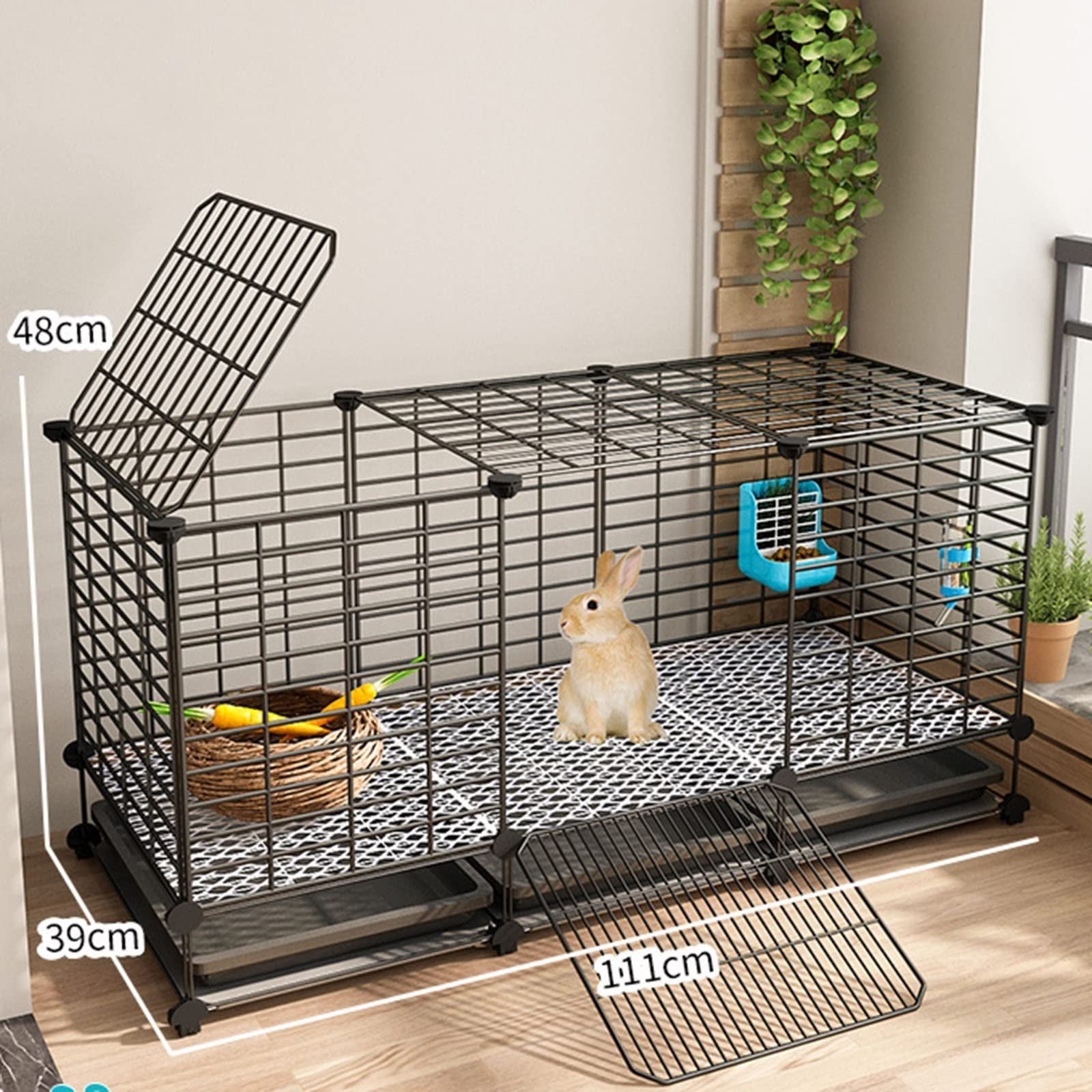 Jaula para Conejos de Interior, Jaula para Conejos, Jaula para Animales pequeños con Accesorios para Interior y Exterior para Ardillas, Conejillos de Indias, Conejos, Gatos, Perros y Conejos