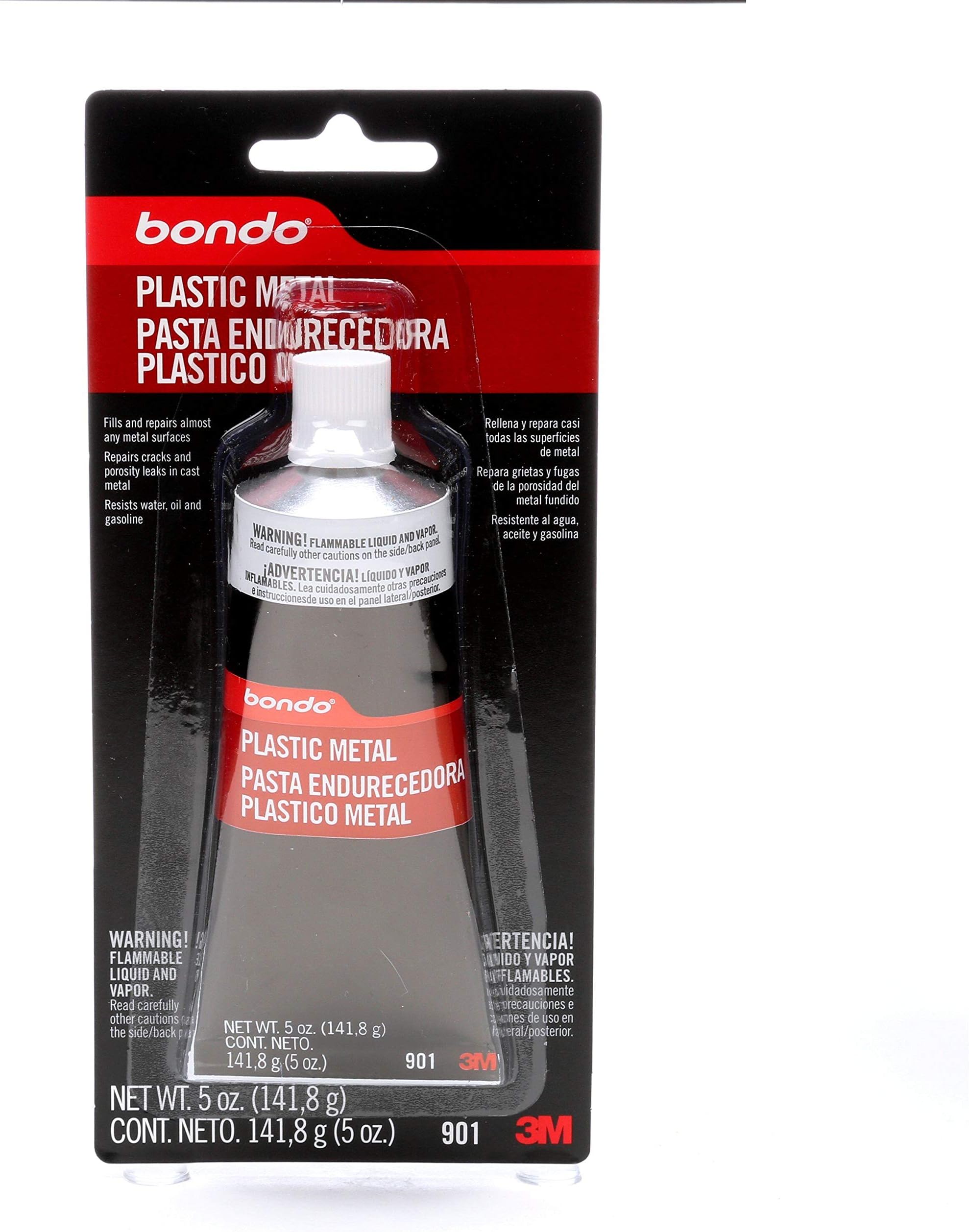 Bondo Plastic Metal, Seals & Fills Almost Any Metal Surface for Durability & Longevity, 5 oz.
