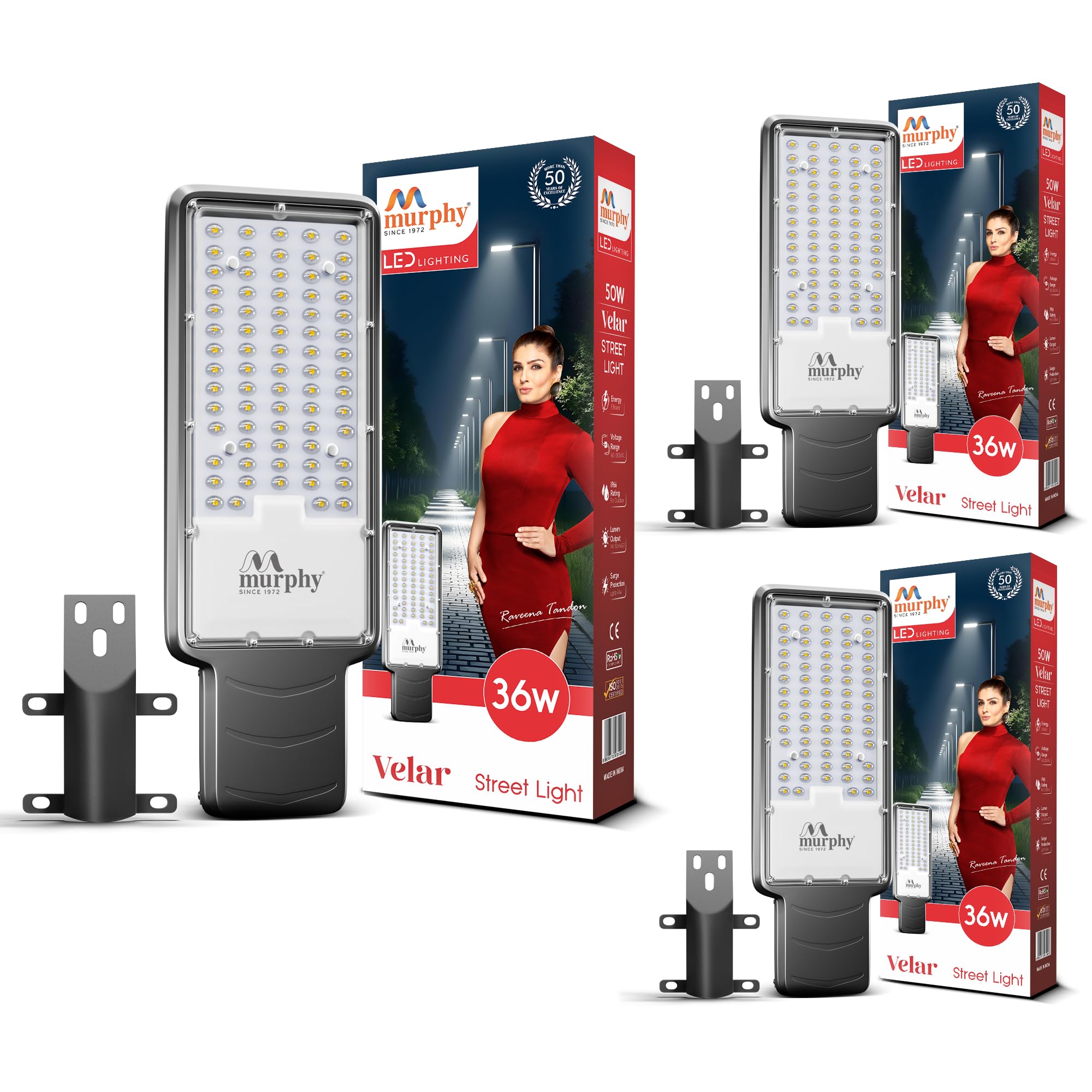 Murphy LED Street Lights - 3600 Lumens, Waterproof & Auto On/Off -26