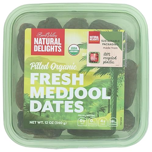 BARD VALLEY - Dátiles orgánicos frescos sin hueso, 12 onzas