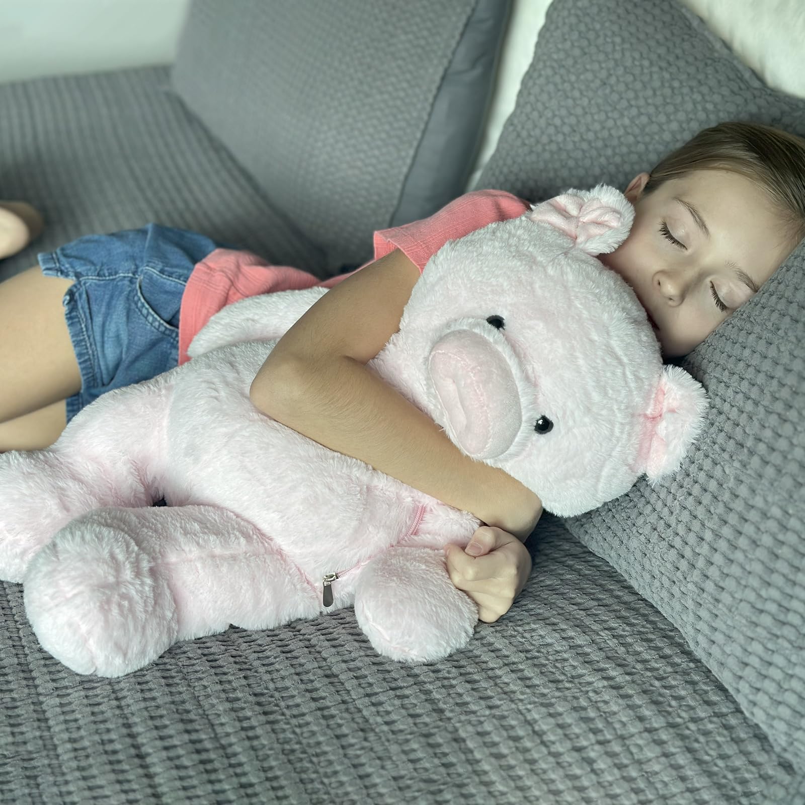 Slumberland - Peluche de cerdo rosa, gran regalo de cumpleaños para fanáticos de la película, adecuado para fanáticos, niños, niñas, niños y amigos
