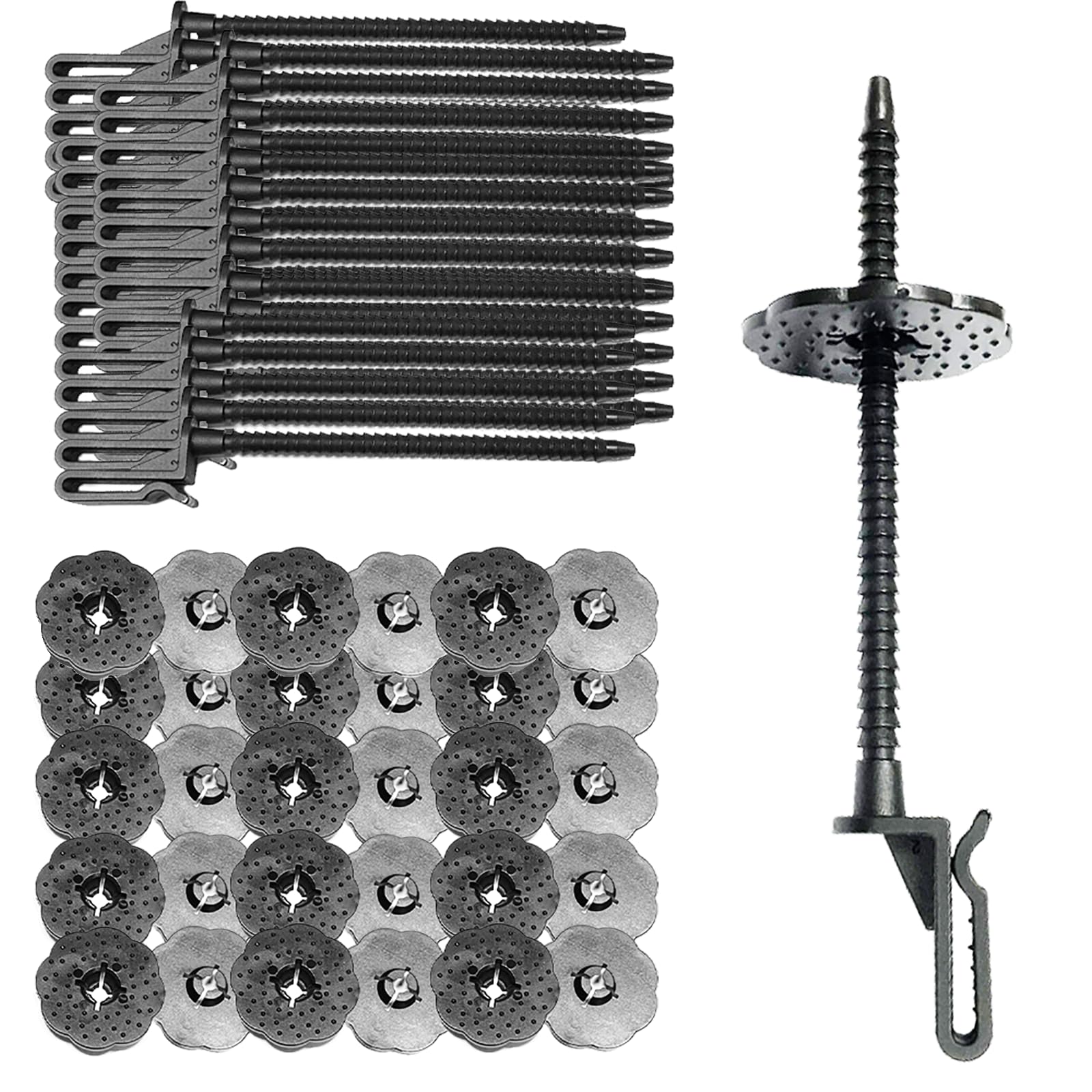 Solar Panel Guard Clips, 30pcs Animal Guard Fastener Clips, Solar Panel Animal Guard Roll Kit, Stainless Steel Fastener Clips for Solar Panel