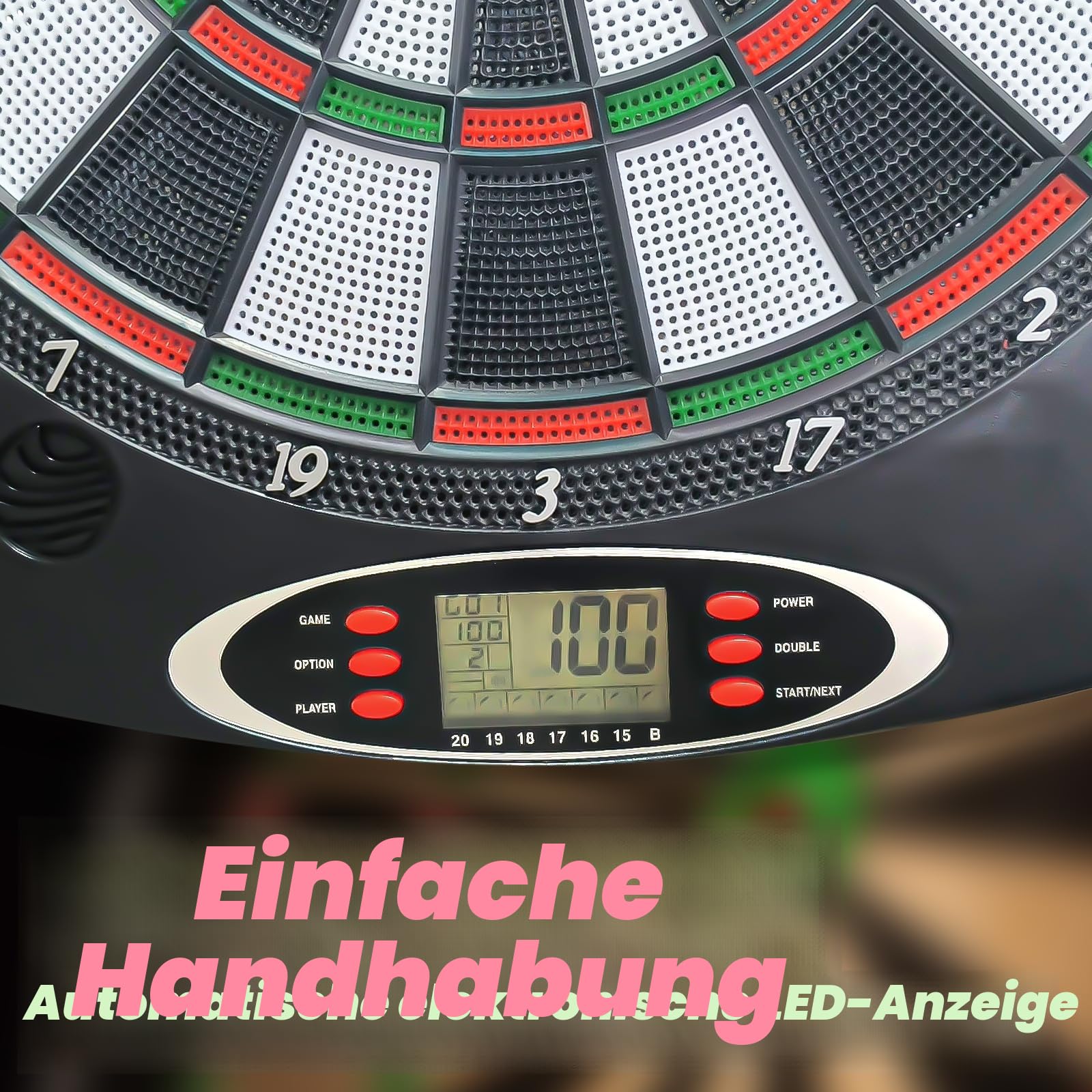 Elektronische Dartscheiben für Erwachsene und Kinder mit digitaler LED-Punkteanzeige und Soft-Tip-Dart-Spitzen, automatisches elektronisches Punktespiel mit 28 Spielen, 159 Modi, geeignet