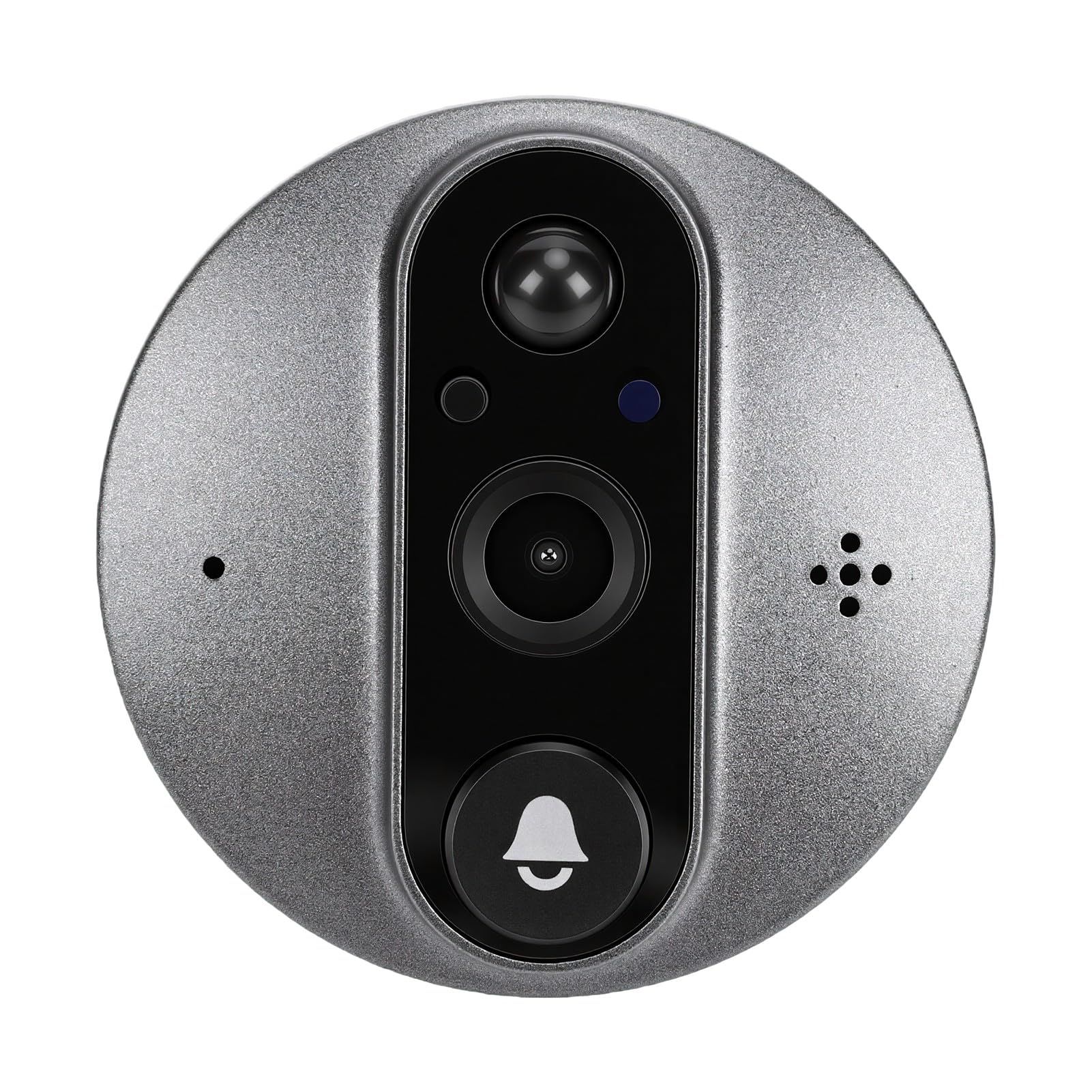 Eujgoov Videocitofono Smart WiFi 3MP, Schermo LCD 5 Pollici, 160° Grandangolo, Visione Notturna a Infrarossi, Rilevamento PIR, Batteria Ricaricabile 10000mAh, per Esterno