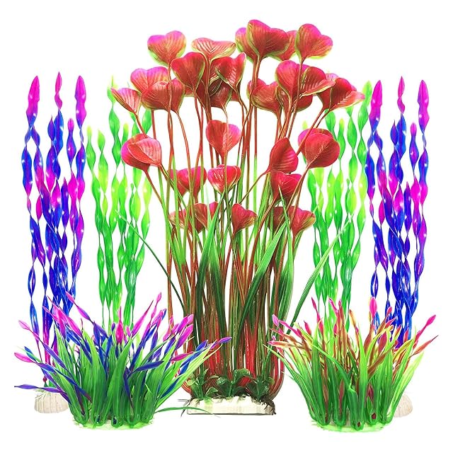 QIODAZOO Plantas artificiales para peceras