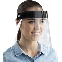 KAHF Face Shield Mask Reusable 200 Pack 0.35mm Clear Full Face Protection Anti Fog Safety Shield